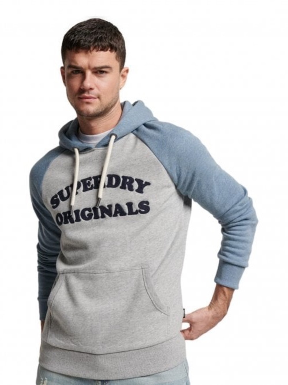 Superdry Vintage Cooper Raglan Hoodie size large